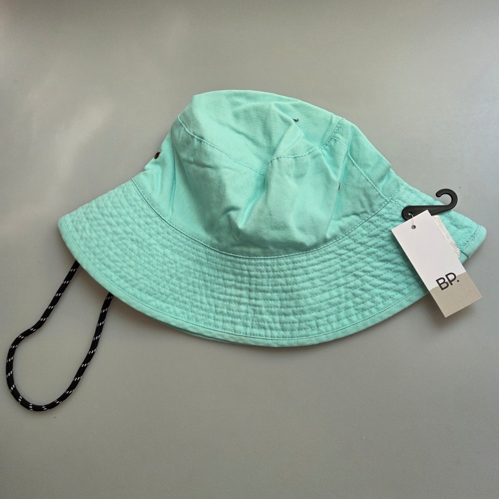 BP. Mint Green Bucket Hat with Adjustable Chin Strap One Size NWT